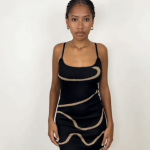 Urban Mon Black body fit dress